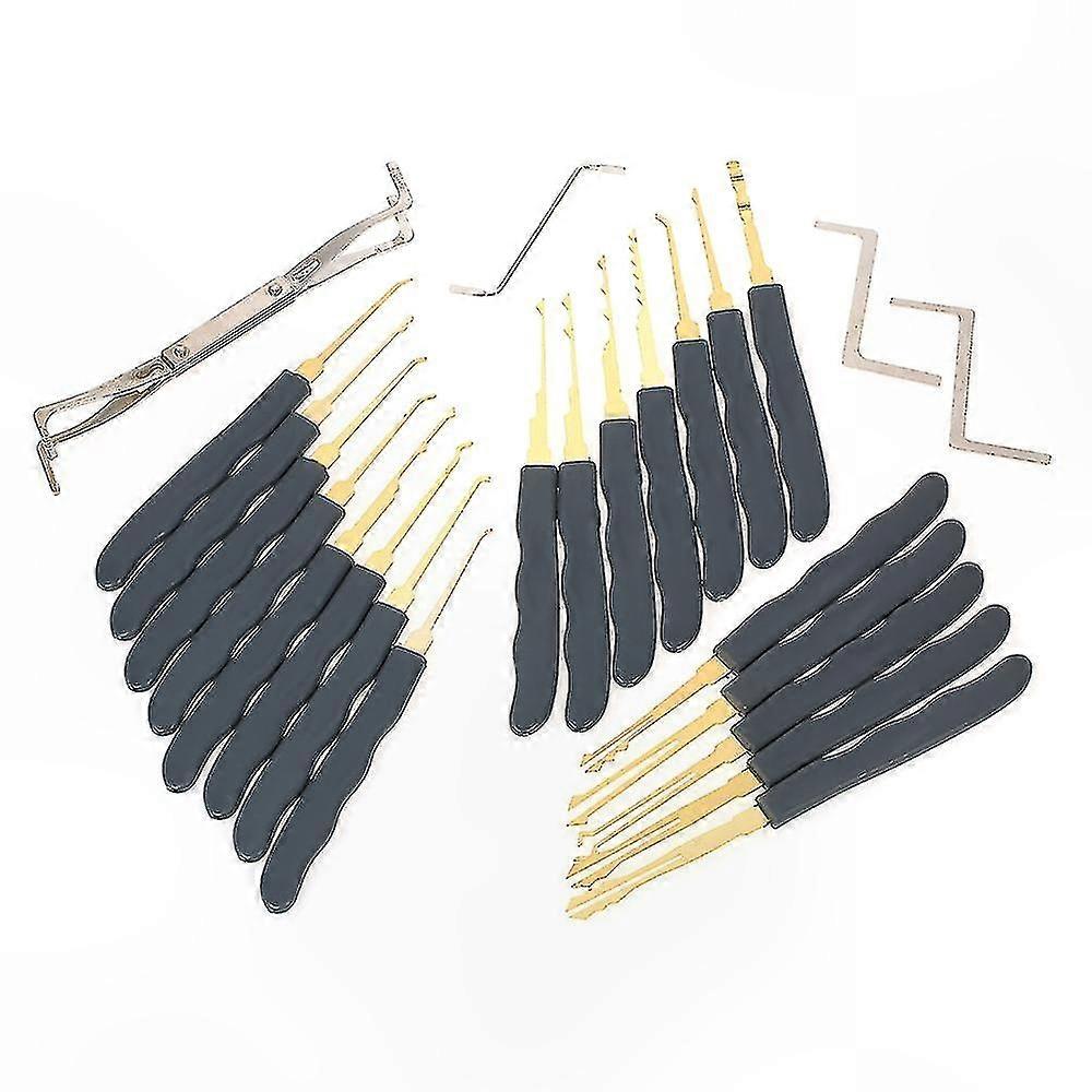 24-Piece Lock Picking Practice Set with Leather Case for Beginners