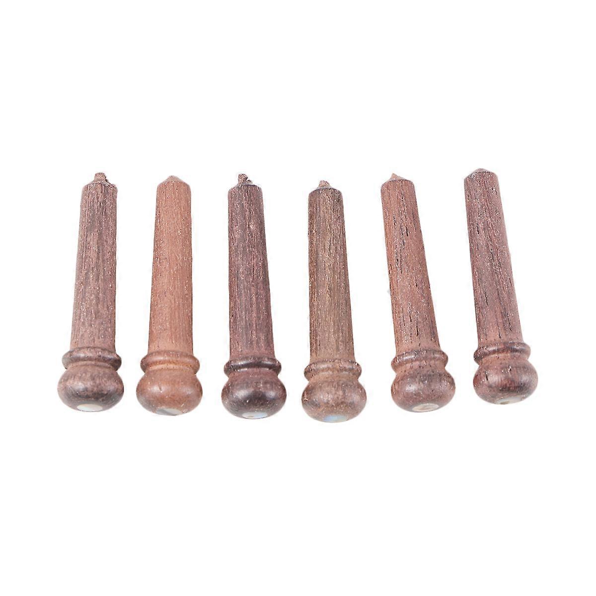 Guitar Pin Set Tinksky Rosewood Bridge End Pins for Guitar Repair 6Pcs