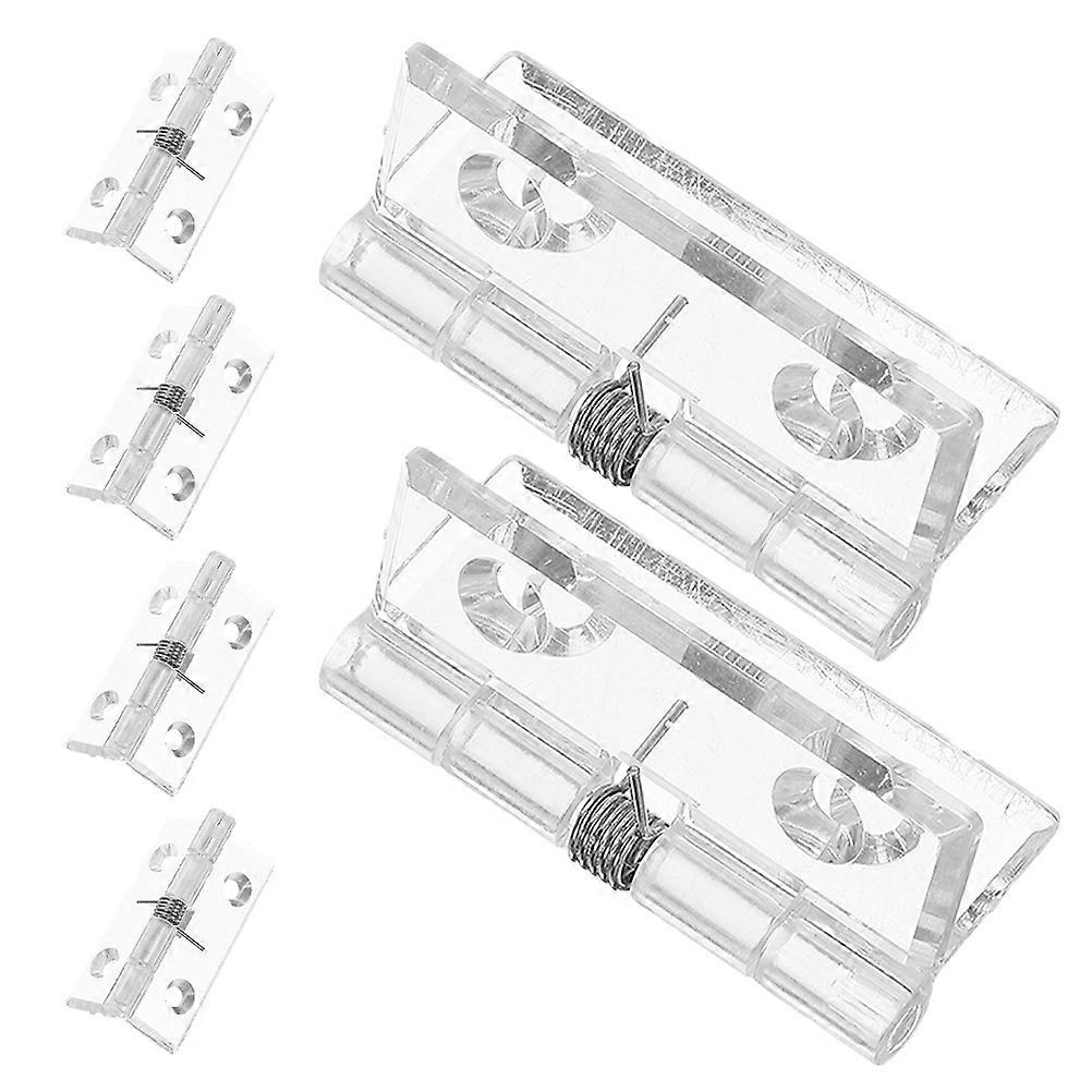 Automatic Close Door Hinges Acrylic Self Closing Spring Hinges 30Pcs