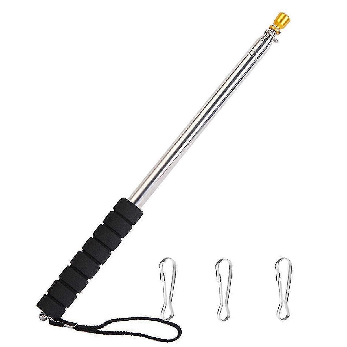 telescopic extendable flag pole 9.8ft portable