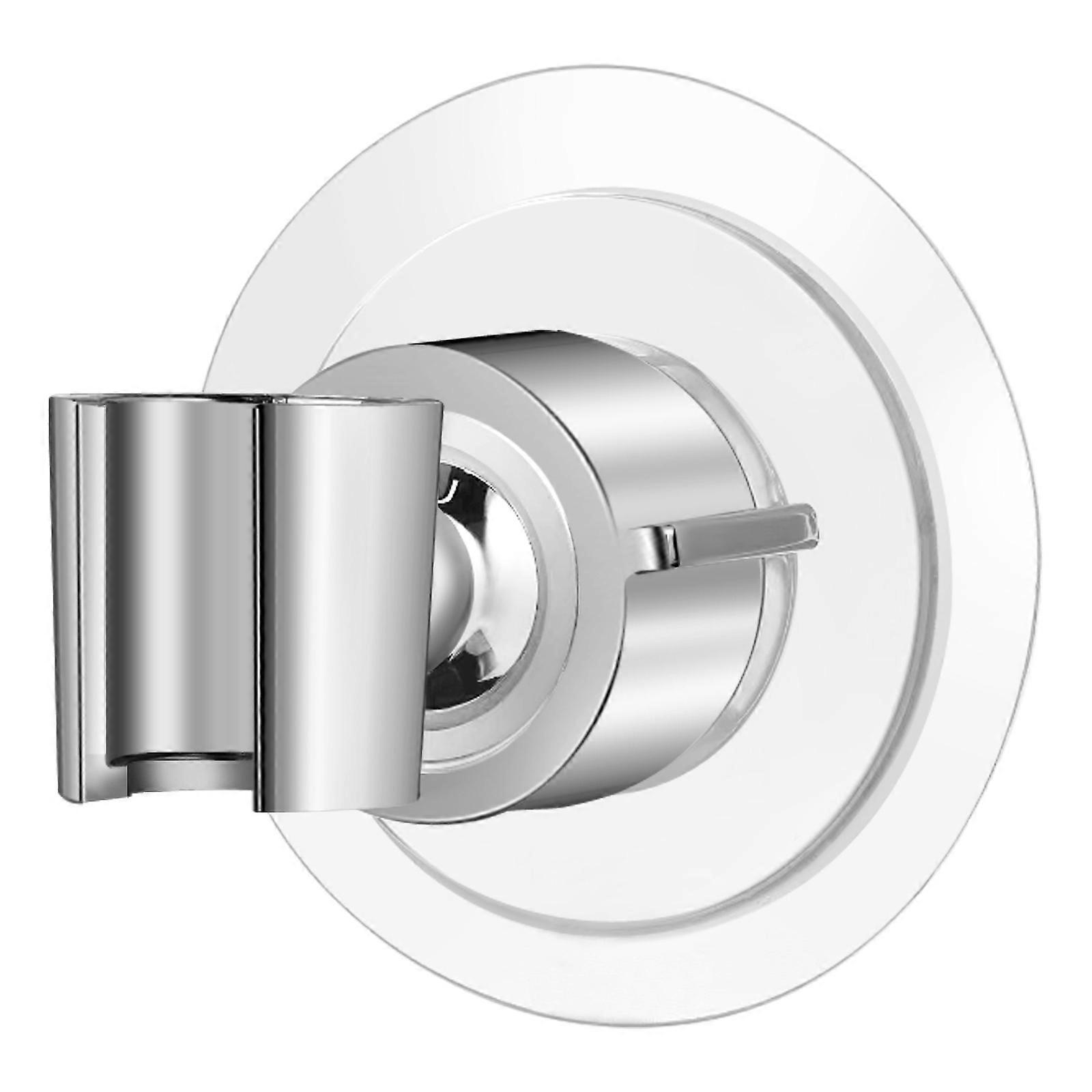 Handheld Shower Holder Adhesive Shower Wall Mount Base Silver ABS