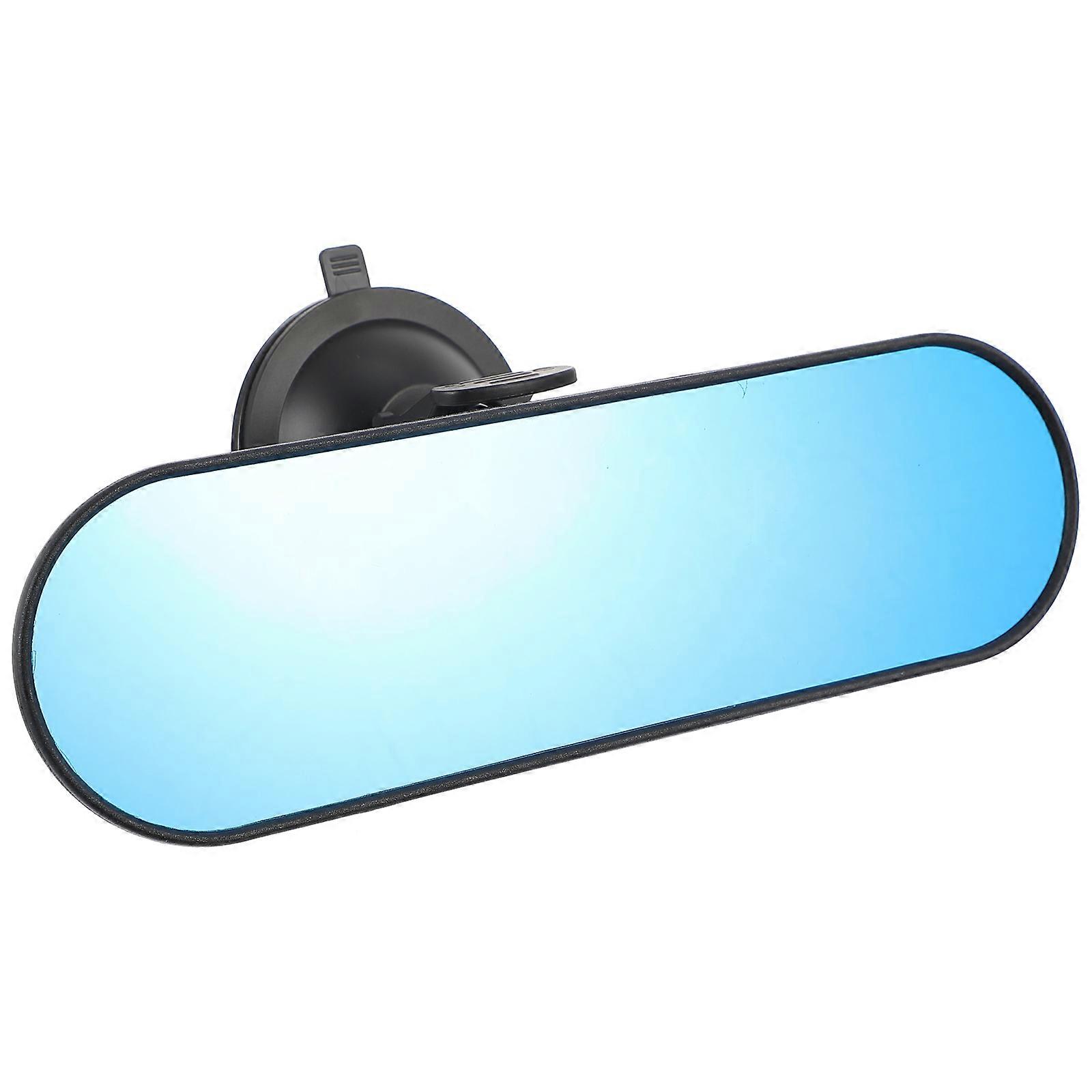 Car Rearview Mirror Auto Interior Wide Angle Day and Night Use Black Plastic Anti-Glare 1Pc