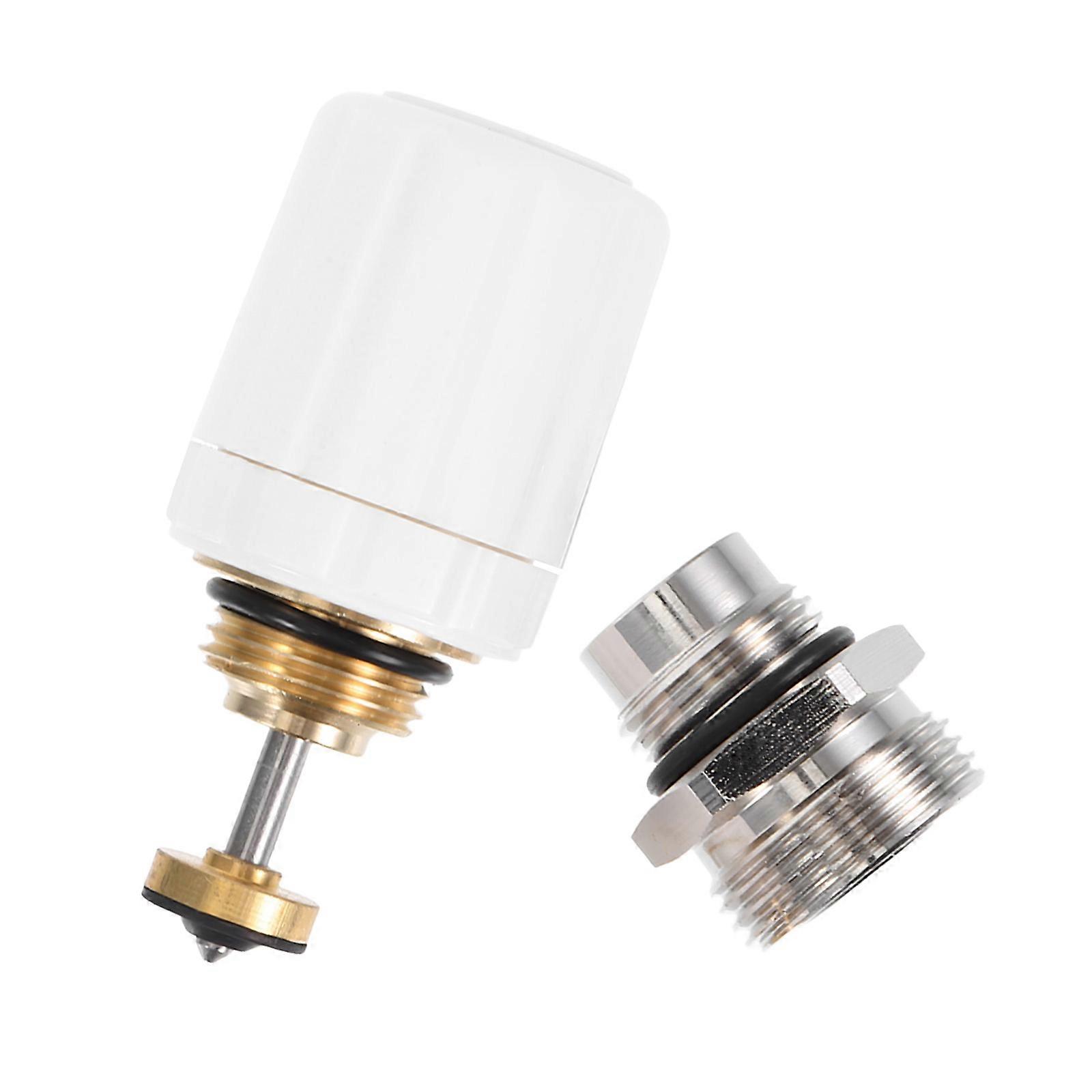 Brass Underfloor Heating Distributor Valve Core with Spring-Loaded Shut-Off 3Pcs