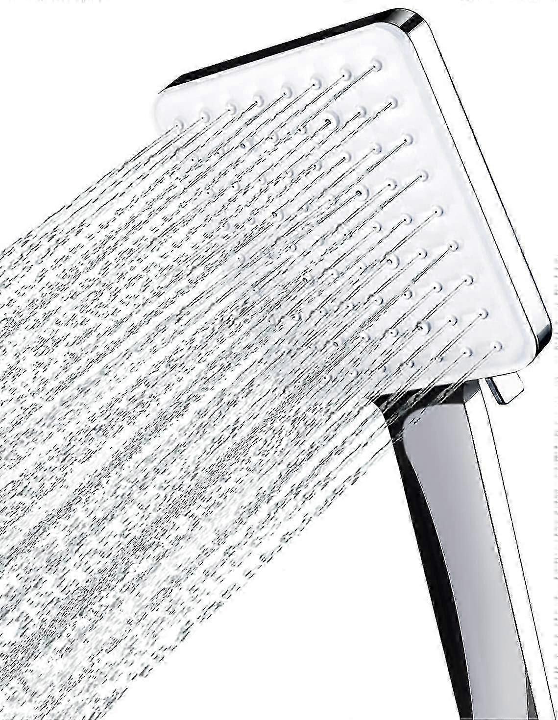 Shower Head, Large Square Shower Head With One Hand Control, High Pressure