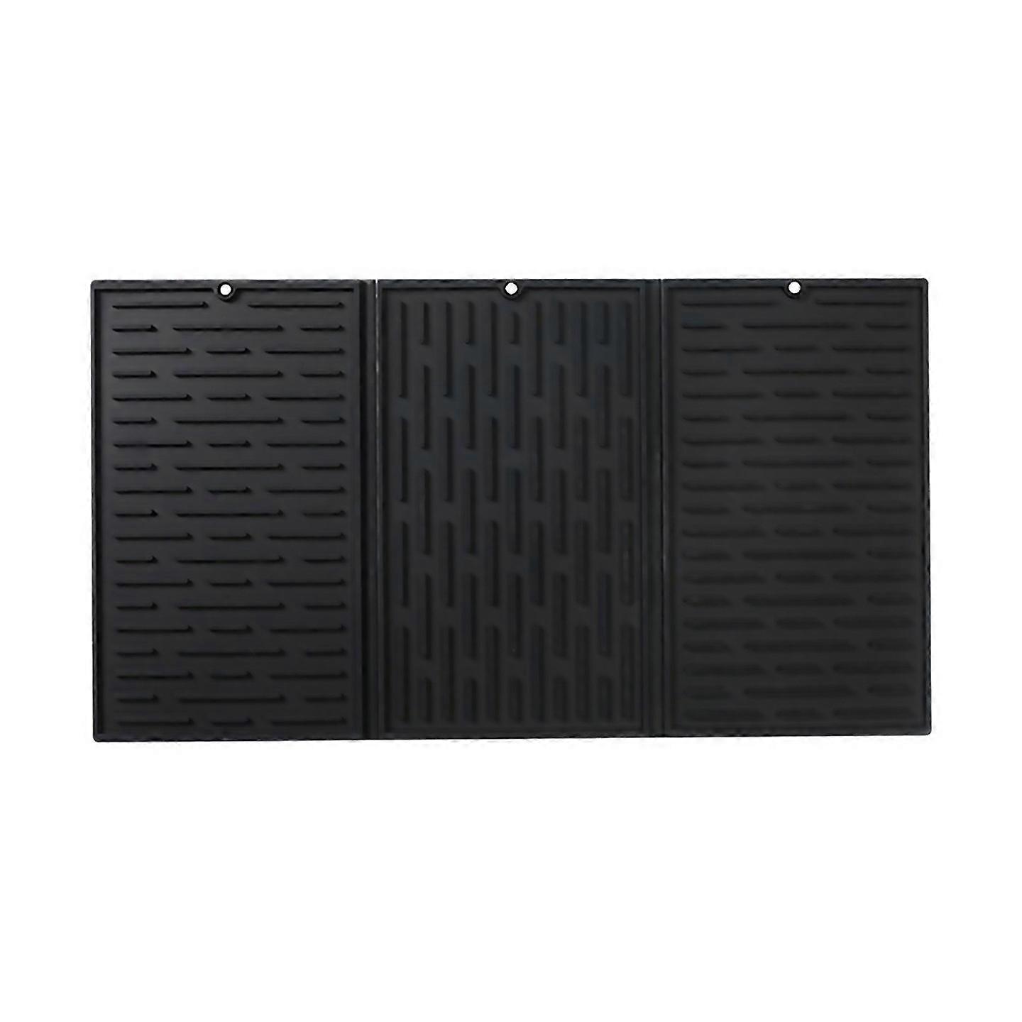 For Foldable Trifold Tableware Drying Mat Black