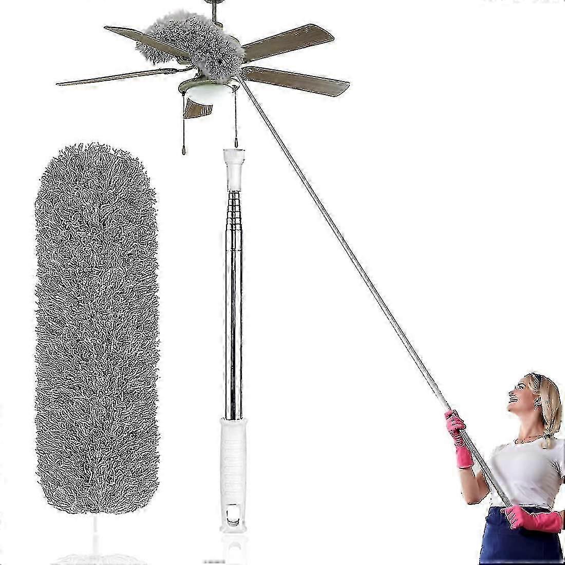 Telescopic Duster, Extra Long 254cm, Microfiber Duster Dust Broom With Bendable Corner Broom