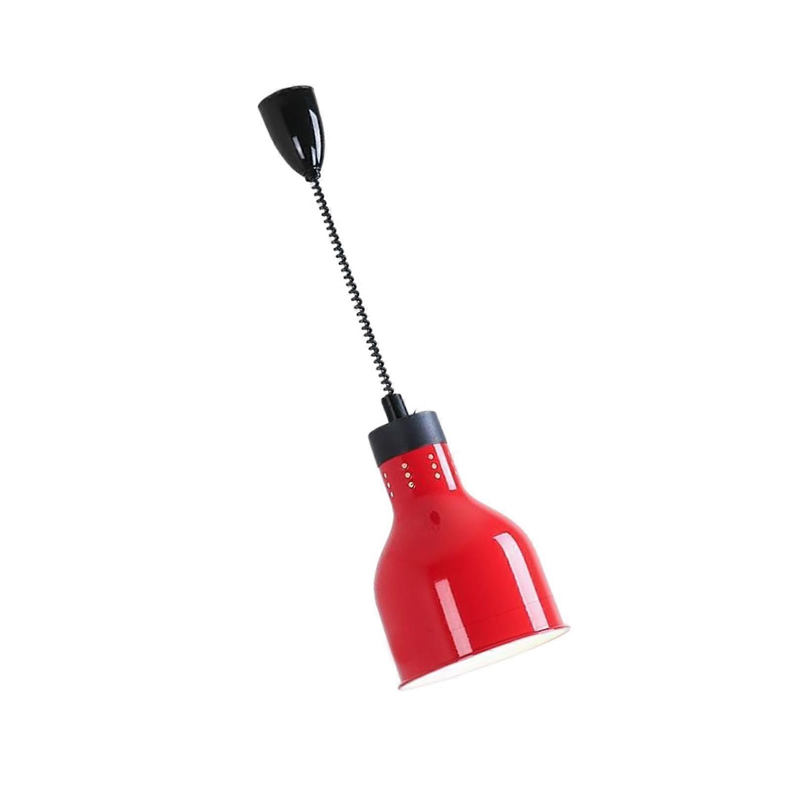 Food Warming Lamp, E27 Buffet Heating Lamp, Red Food Warmer for Restaurant and Kitchen, Adjustable Height, Durable Design