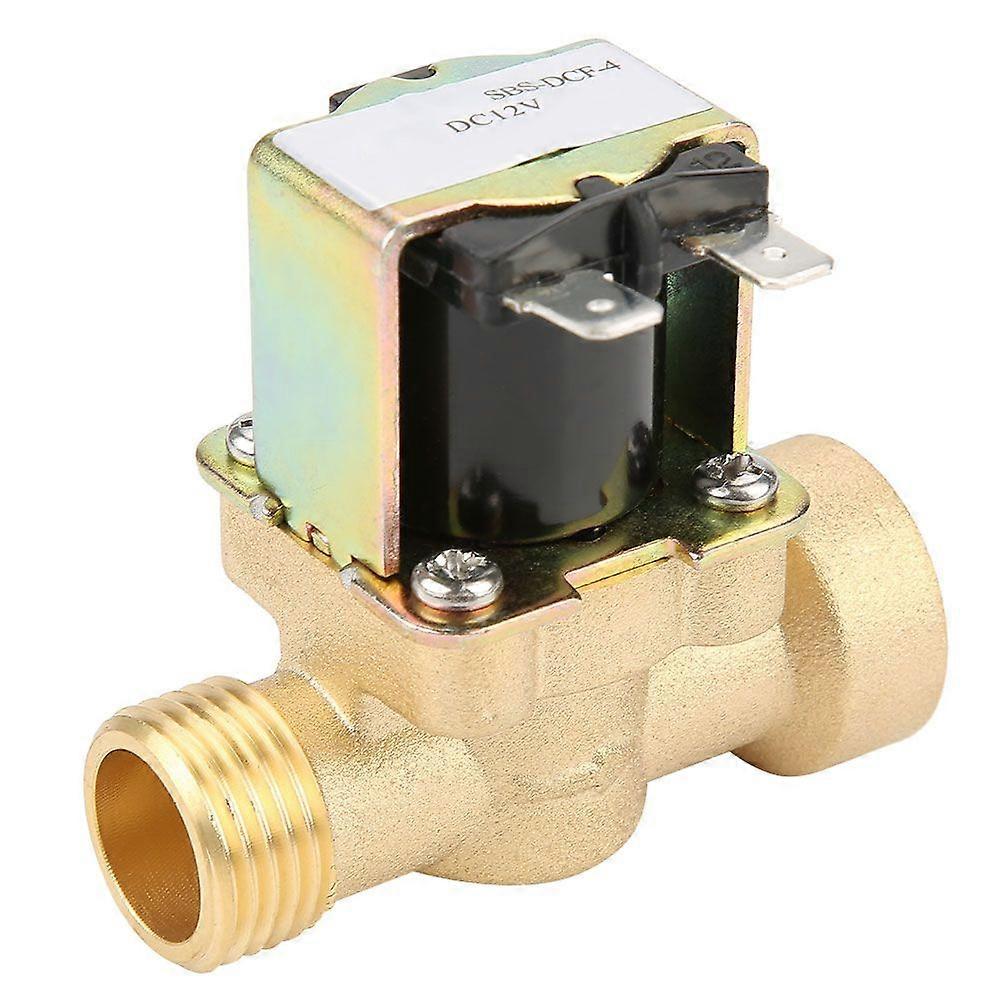 Brass DN15 G1/2 Normal Closed Pilot operated Water Inlet Electric Solenoid Valve DC 12V
