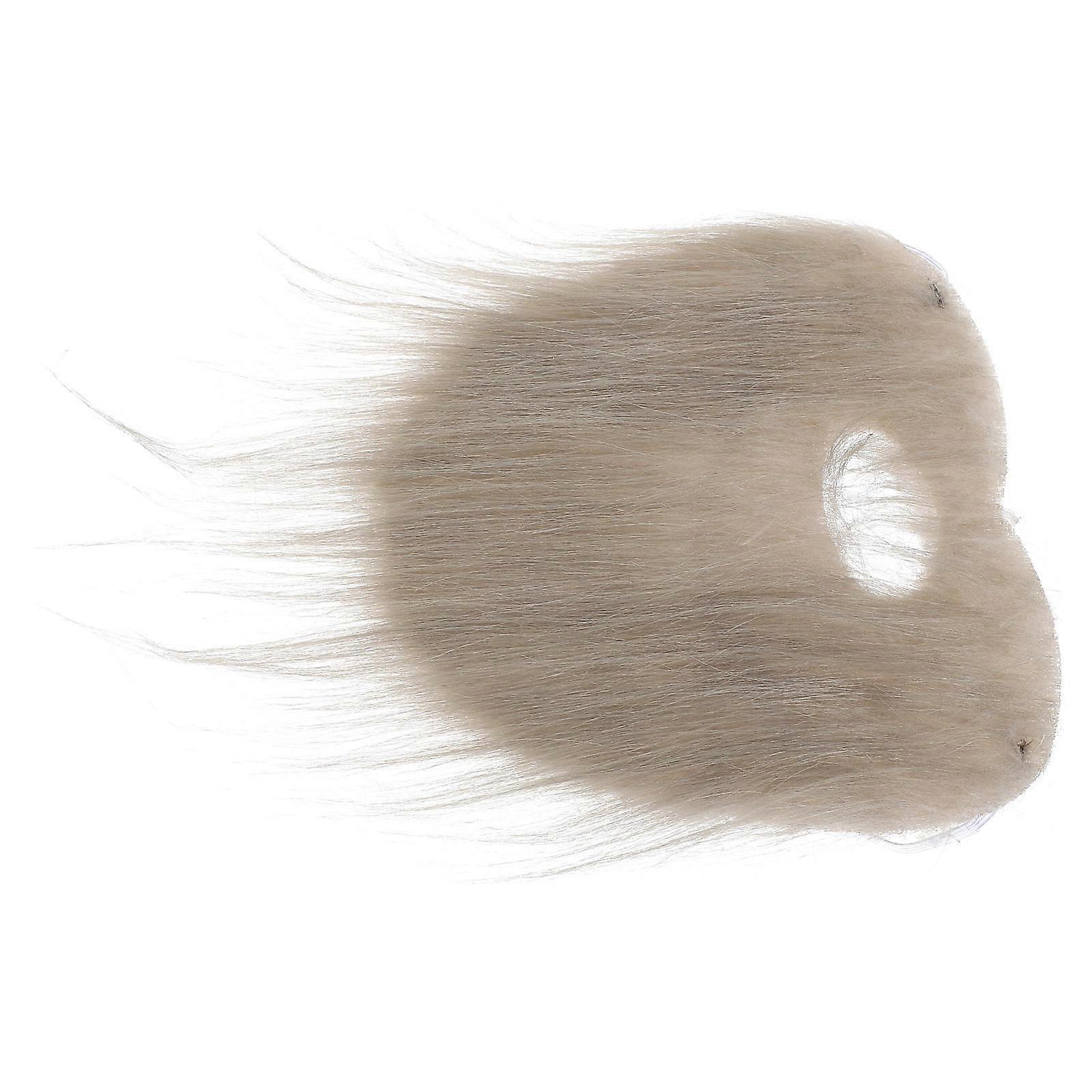 Lifelike Mustache Artificial Beard for Party Decoration 4Pcs Grey Cloth