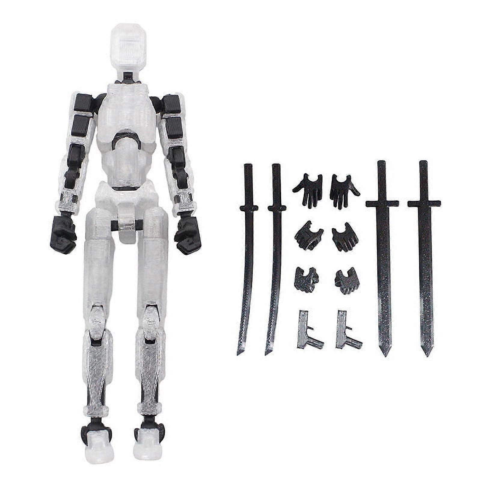 Multi Jointed Movable Robot 3D Printed Mannequin Toys lucky PVC Model 13 Full Body Activity Robot -B