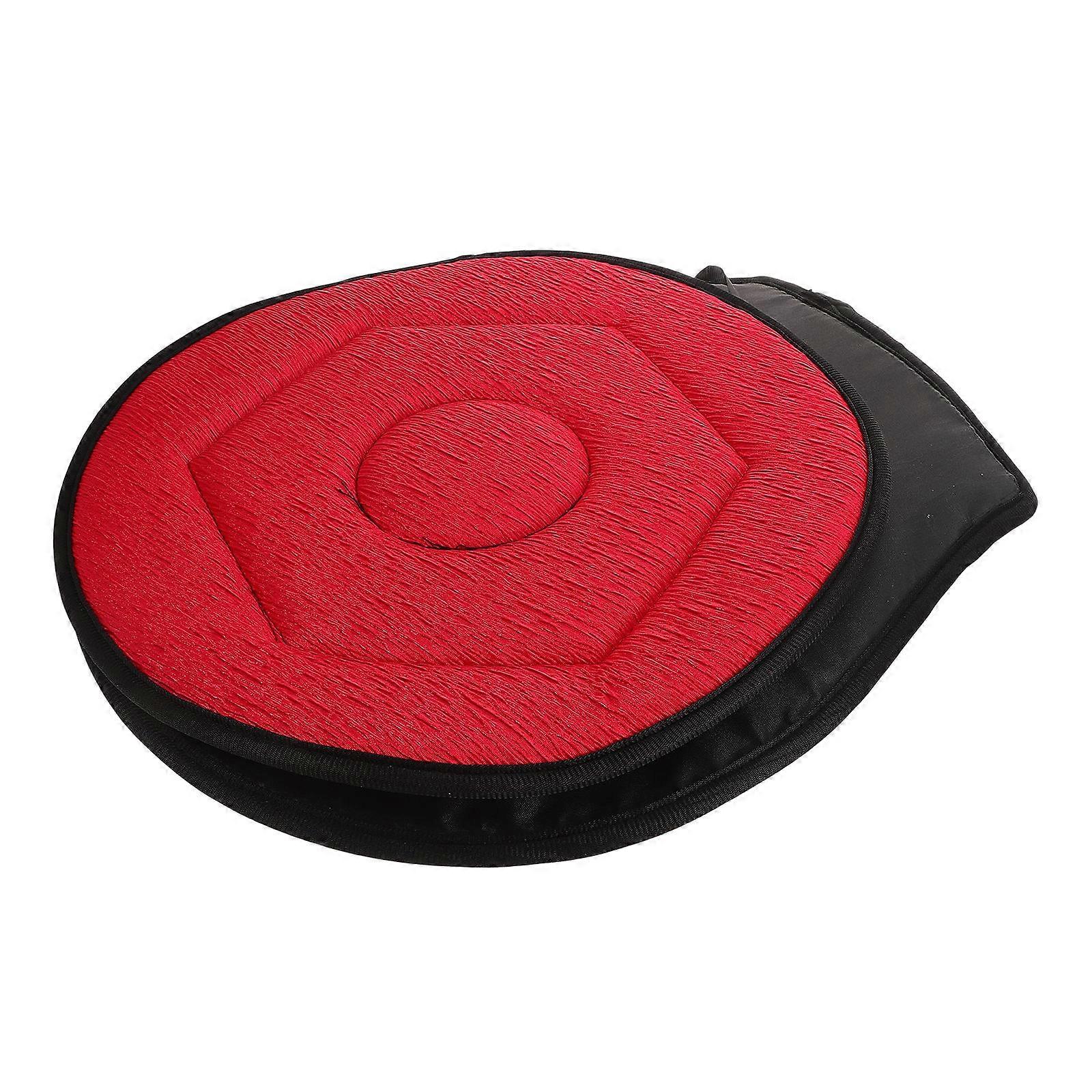Rotating Car Seat Cushion Vehicle Seat Cushion Ideal For Drivers Red Durable Fabric With 360-Degree Rotation 1Pack