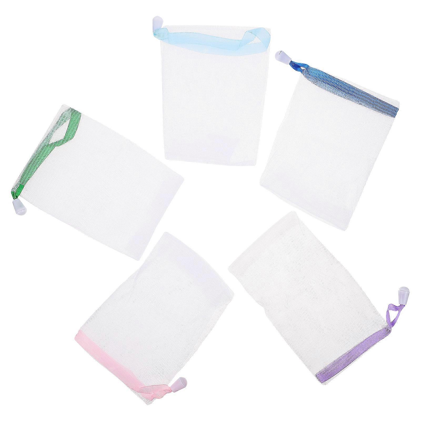 20Pcs Soap Foaming Nets With Hanging Rope For Bathing And Travel Assorted Color Flexible Soap Bags Prolong Soap Life