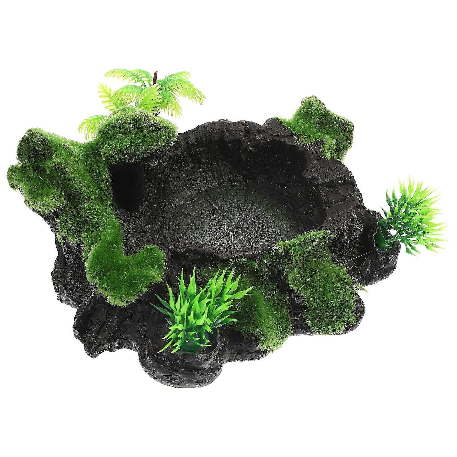 Anti-Slip Decorative Water Dish 5Pcs Resin Reptile Accessory For Horned Frogs And Iguanas Ideal For Terrarium Use