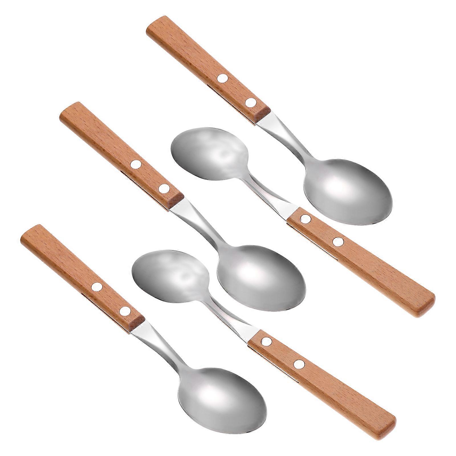 Restaurant Spoon Large Spoons For Serving Social Events Dining Material 5Pcs