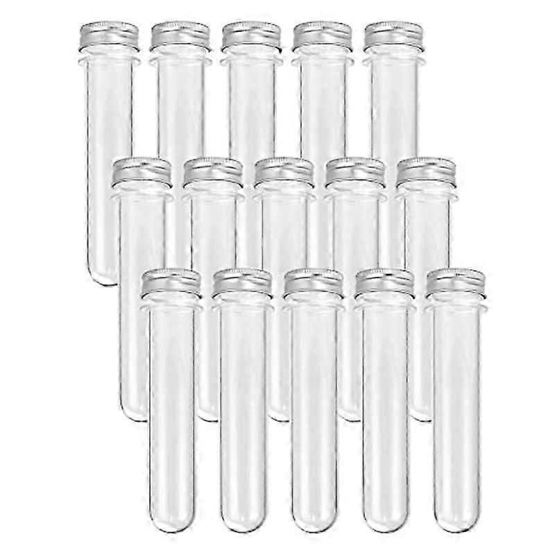 15PCS 100Ml Test Tubes with Screw Caps and 1 Cleaning Brush for Party