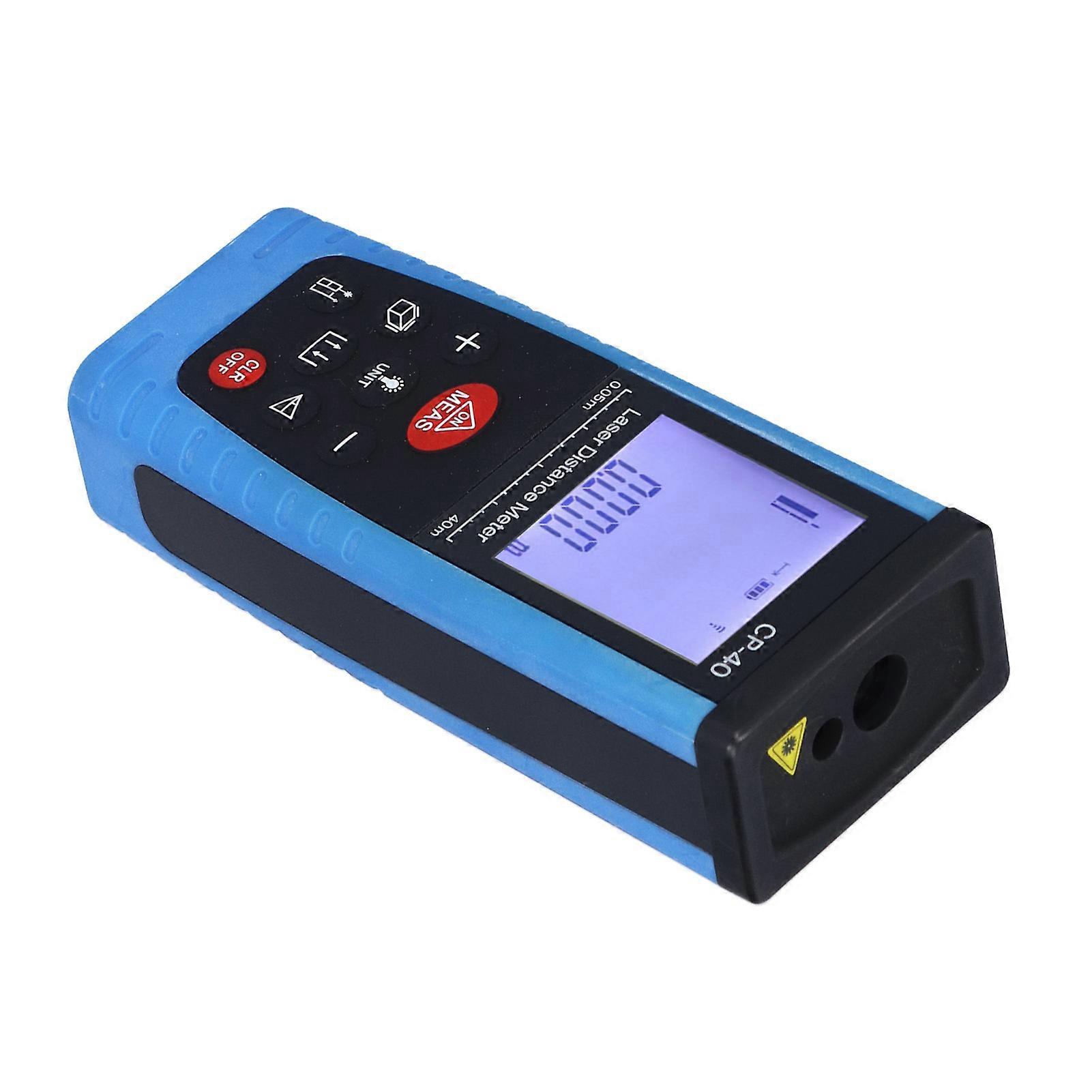CP-40 Blue Handheld Laser Distance Meter 40m Range 12x5x2.9cm