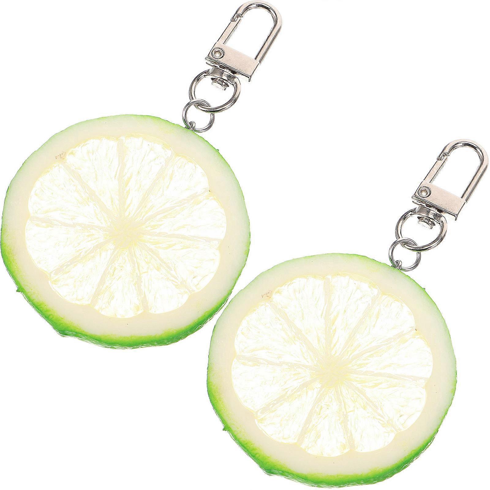 Multi Pcs Fruit Design Keychains Lemon-Shaped Bag Pendants For Daily Use And Gift Giving