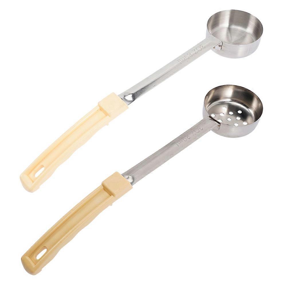 Sauce Spread Spoon for Pizza 8Pcs Kitchen Ladle Set with Flat Bottom