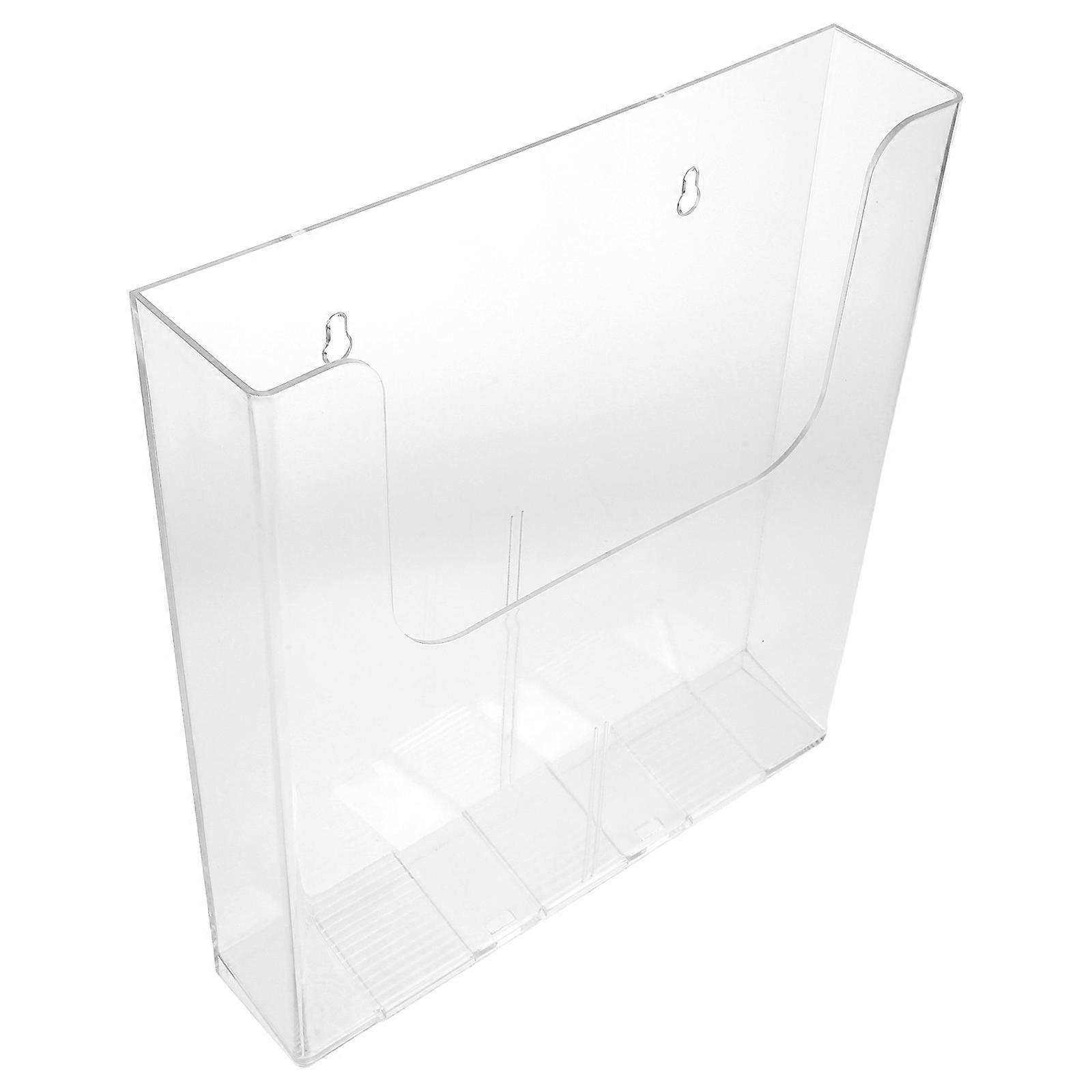 Clear Acrylic File Holder Wall Mounted for Office 2Pcs Document Organizer