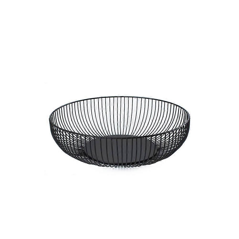 Fruit Basket Iron Wire Bowl for Table Decoration 3Pcs Black