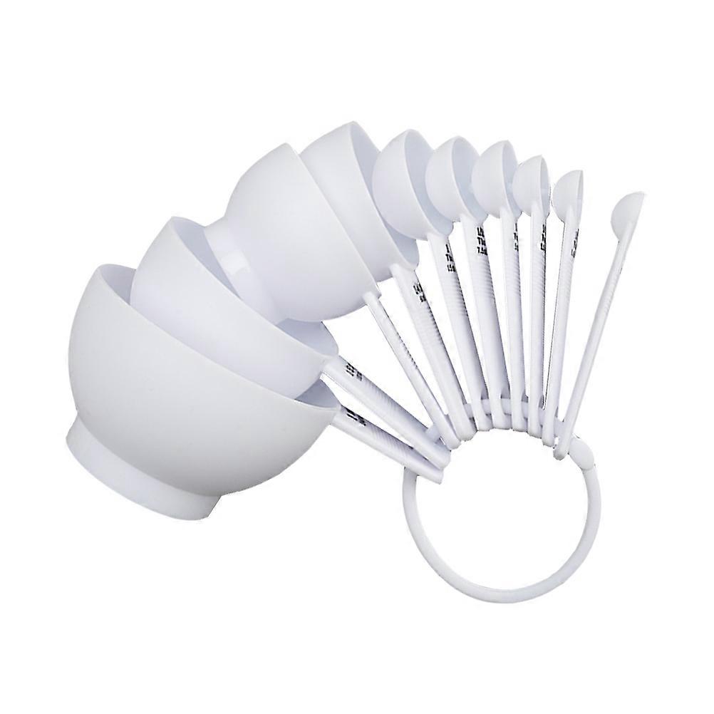 Measuring Spoon Set PP White 1Set with Versatile Sizes for Home Use
