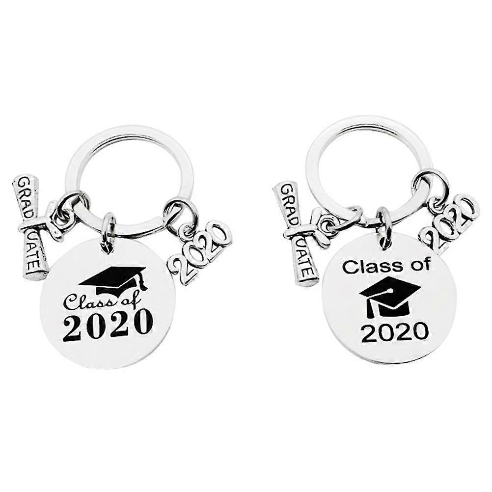 Silver Key Decoration Graduation Keychains Creative Holder 3Pcs Collection