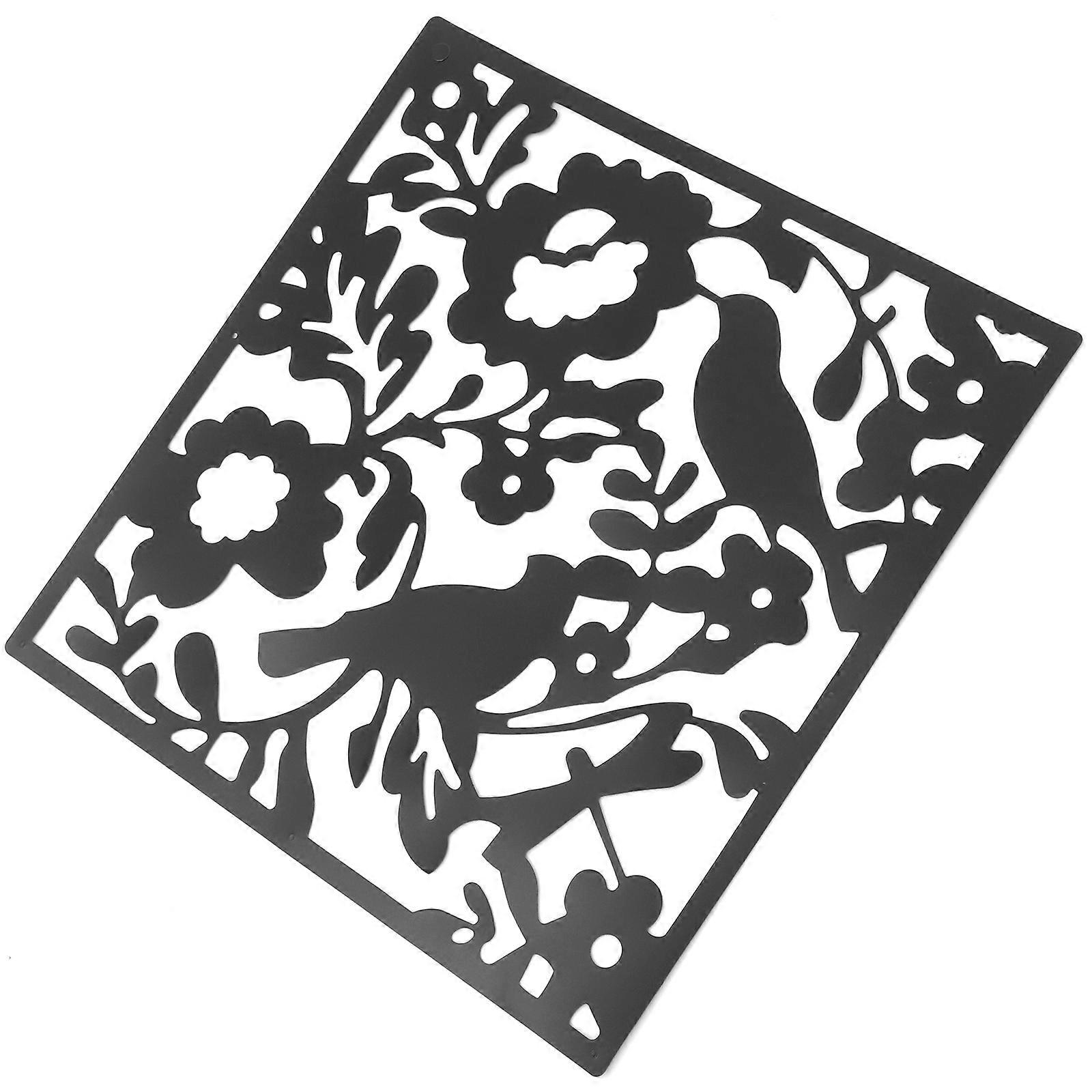 Black Hanging Room Divider Screen Panels for Home Decoration 2Pcs