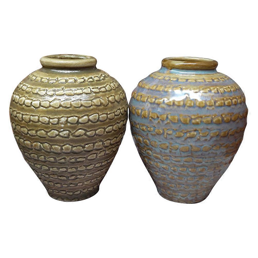 Mini Jar Model Ceramic Jar for Decor 6Pcs Mini Landscape Ornaments Set