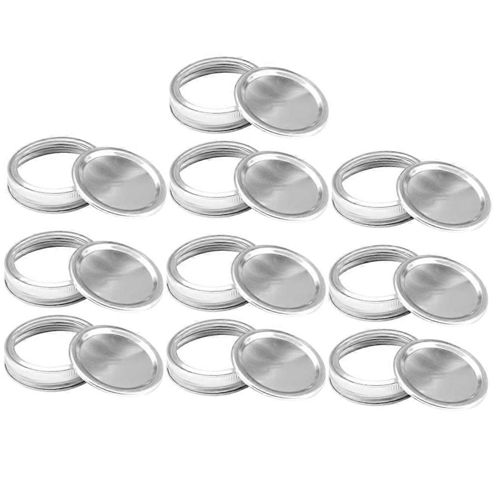 Reusable Canning Lids 10Pcs Silver Jar Covers For Beverage Storage Practical And Ideal For Housewarming Gifts