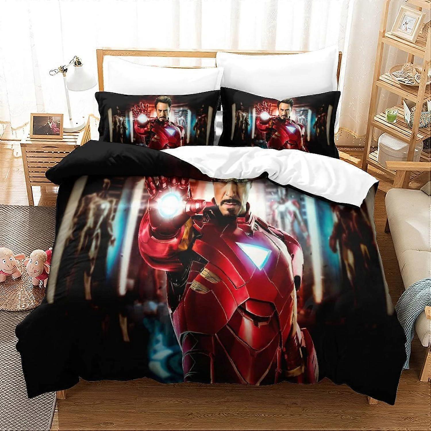 Style292 Iron Man Duvet Cover Super Hero Printed Duvet Cover 140X200CM