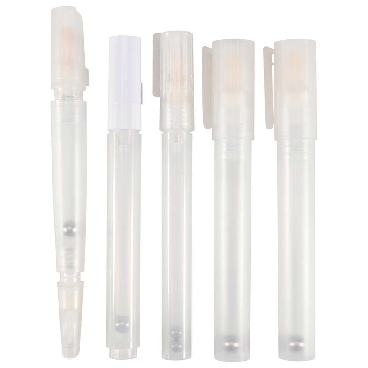 5Pcs Empty Refill Paint Markers Blank Refillable Paint Pens Empty Refillable Marker for Painting Tra