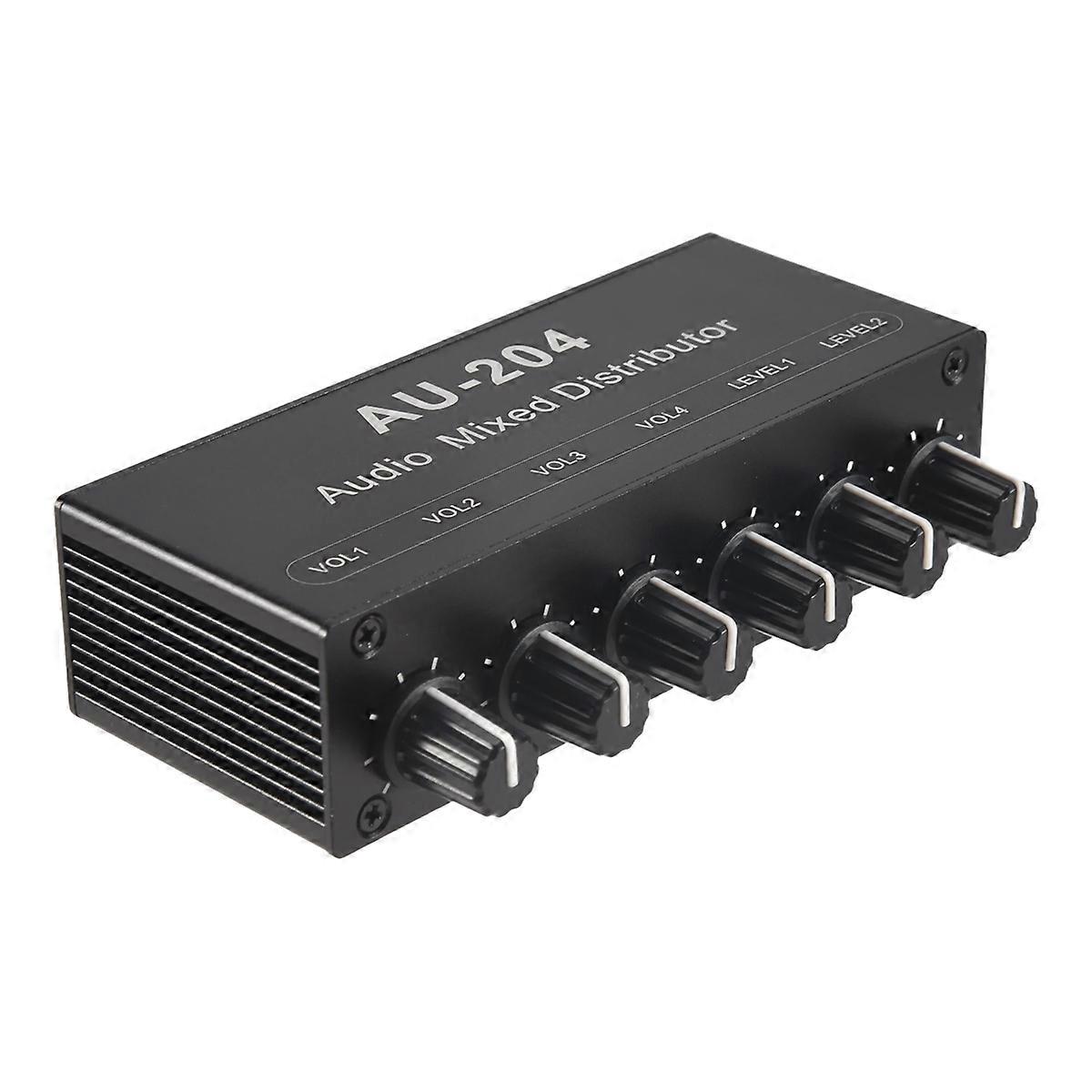 Stereo Mixer Audio (2 Input 4 Output) Push Four Headphones