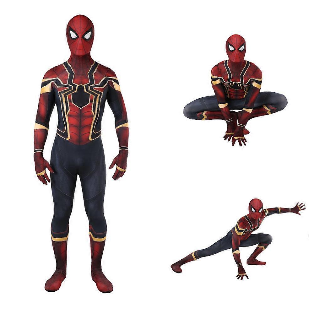 Spiderman Costume Black Red Raimi Tobey Maguire Spider Man Cosplay Superhero Zentai Suit Halloween Costumes Adults Kid Elastic