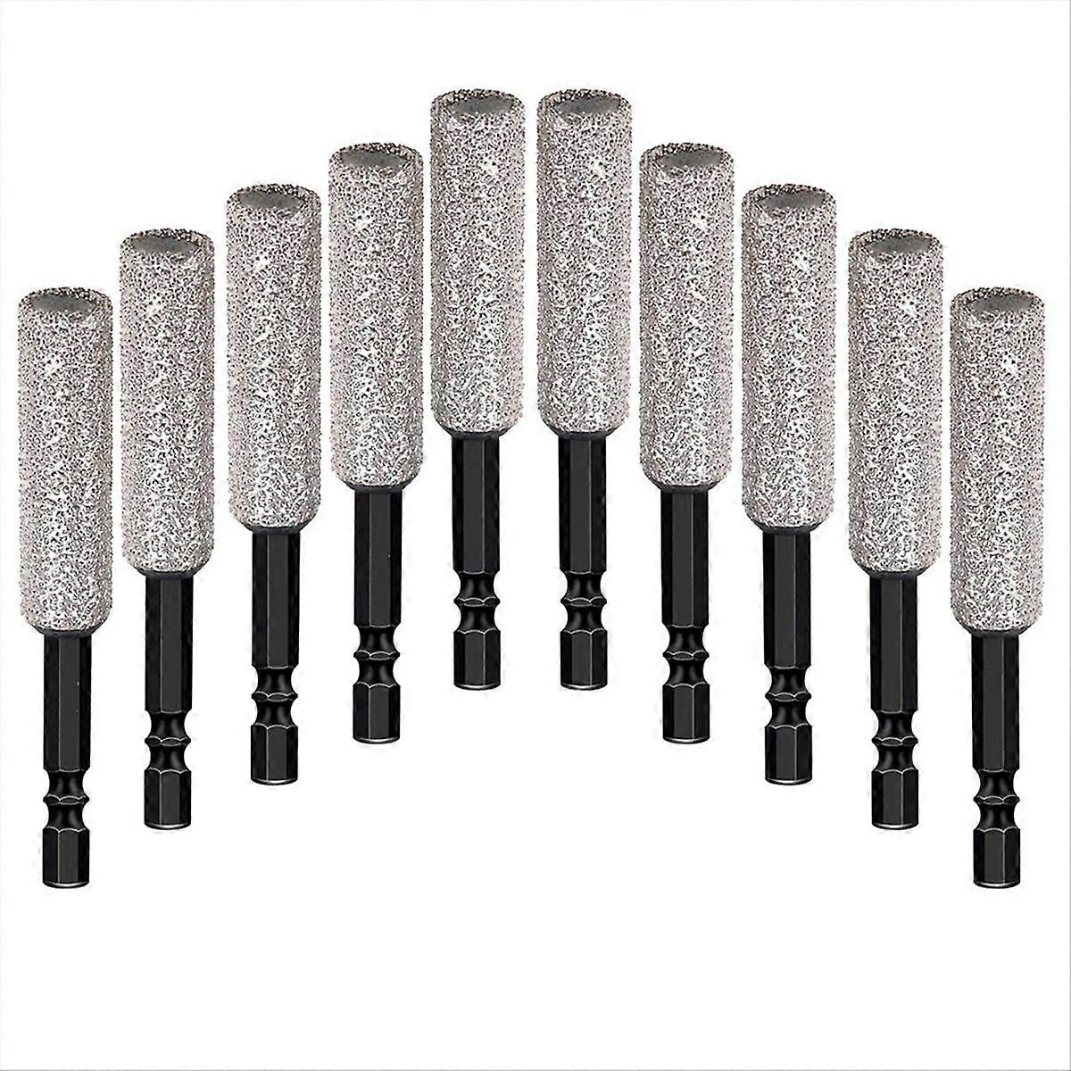 10-Pack 12MM Dry Diamond Core Drill Bit Set with 1/4 Hex Shank
