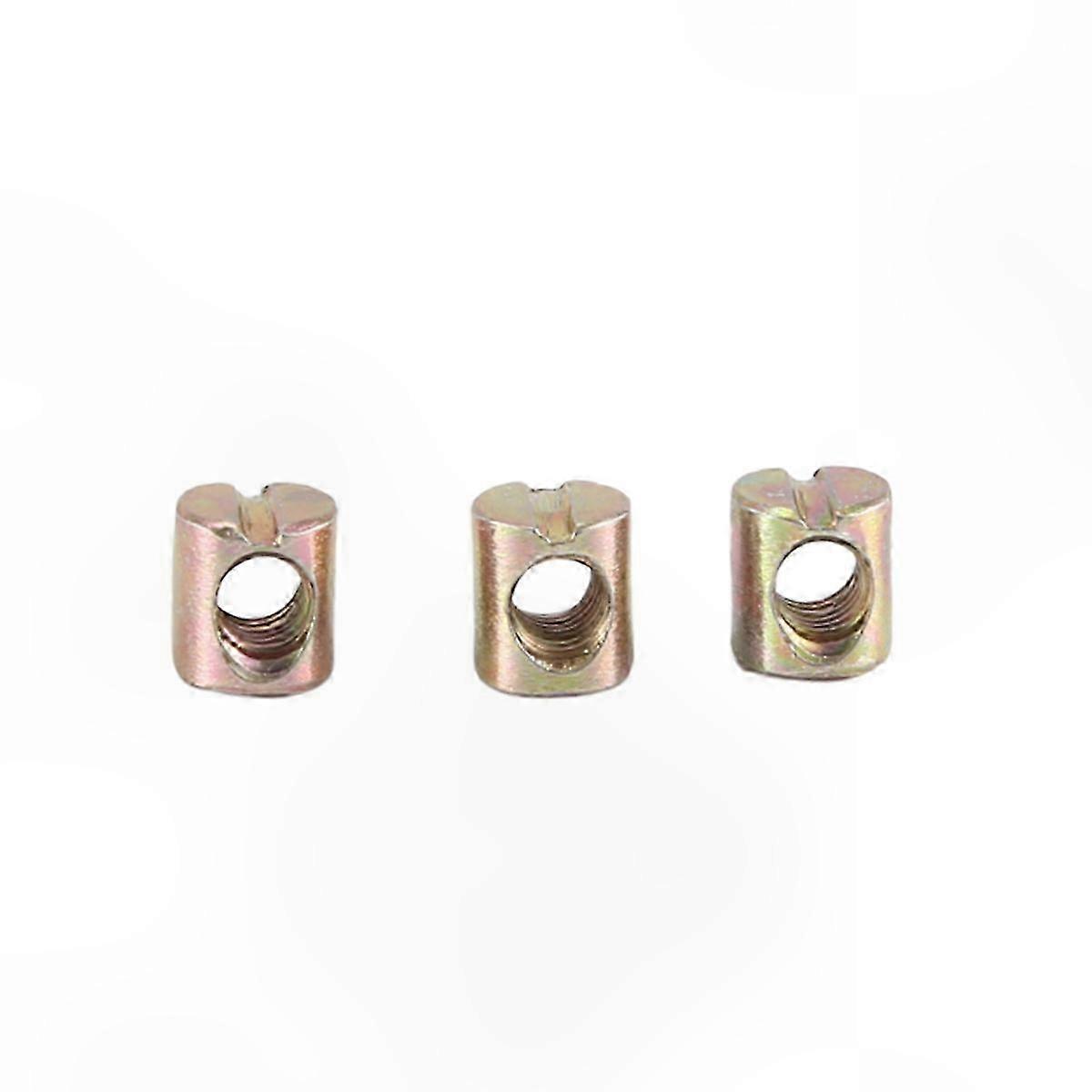 10 Pack M6 Barrel Bolts with Cross Dowel and Slotted Nuts for Furniture Assembly