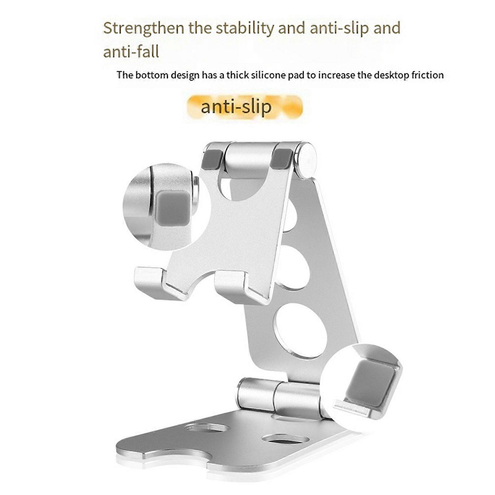 Tablet Stand Folding Adjustable Desk Portable Desktop Stand Tablet Bracket Silver