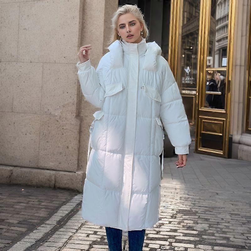 New women's long down cotton jacket over the knee