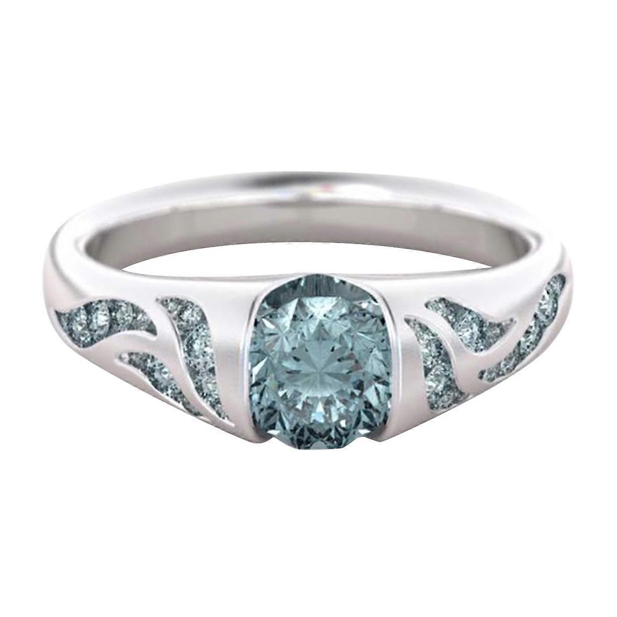 Compact Ring Delicate Smooth Long Lasting Alloy Gem Ring for Valentines Day