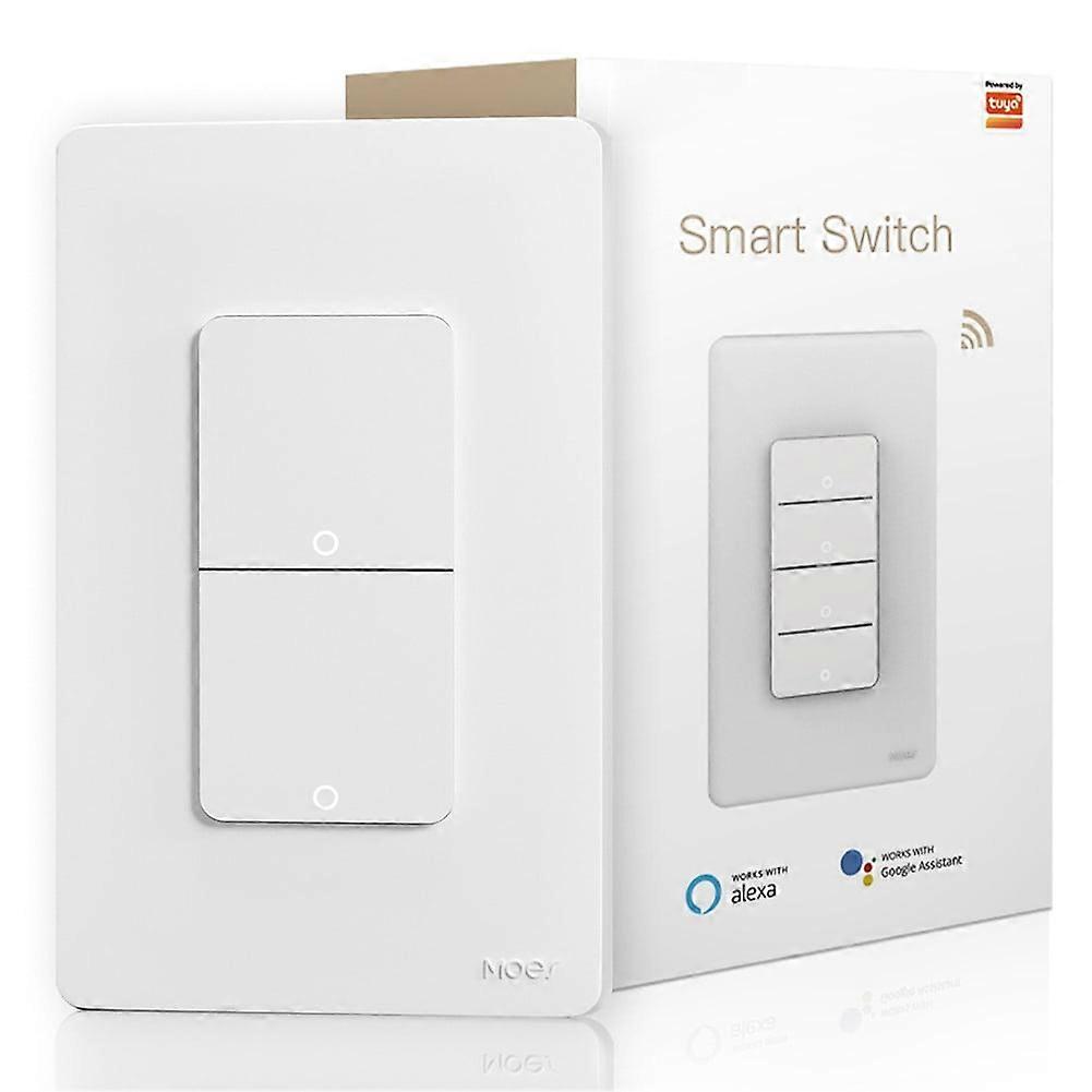 Wi-Fi Smart US Light Switch Single Pole Push Button Wall Switch For For Tuya