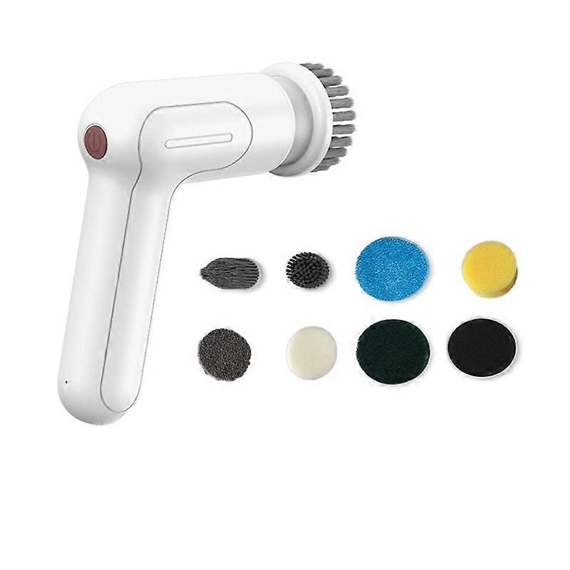 Electric Spin Scrubber, Cordless Shower Scrubber with 8 Replace Heads