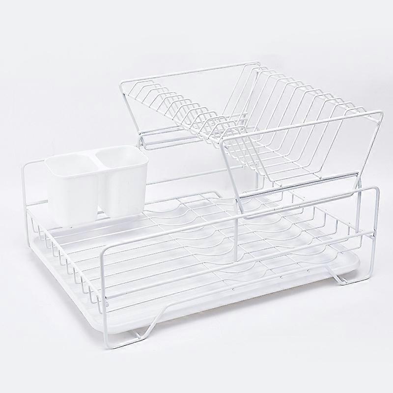 Kitchen drain rack wire cutlery rack multifunctional double layer storage rack drain rack countertop