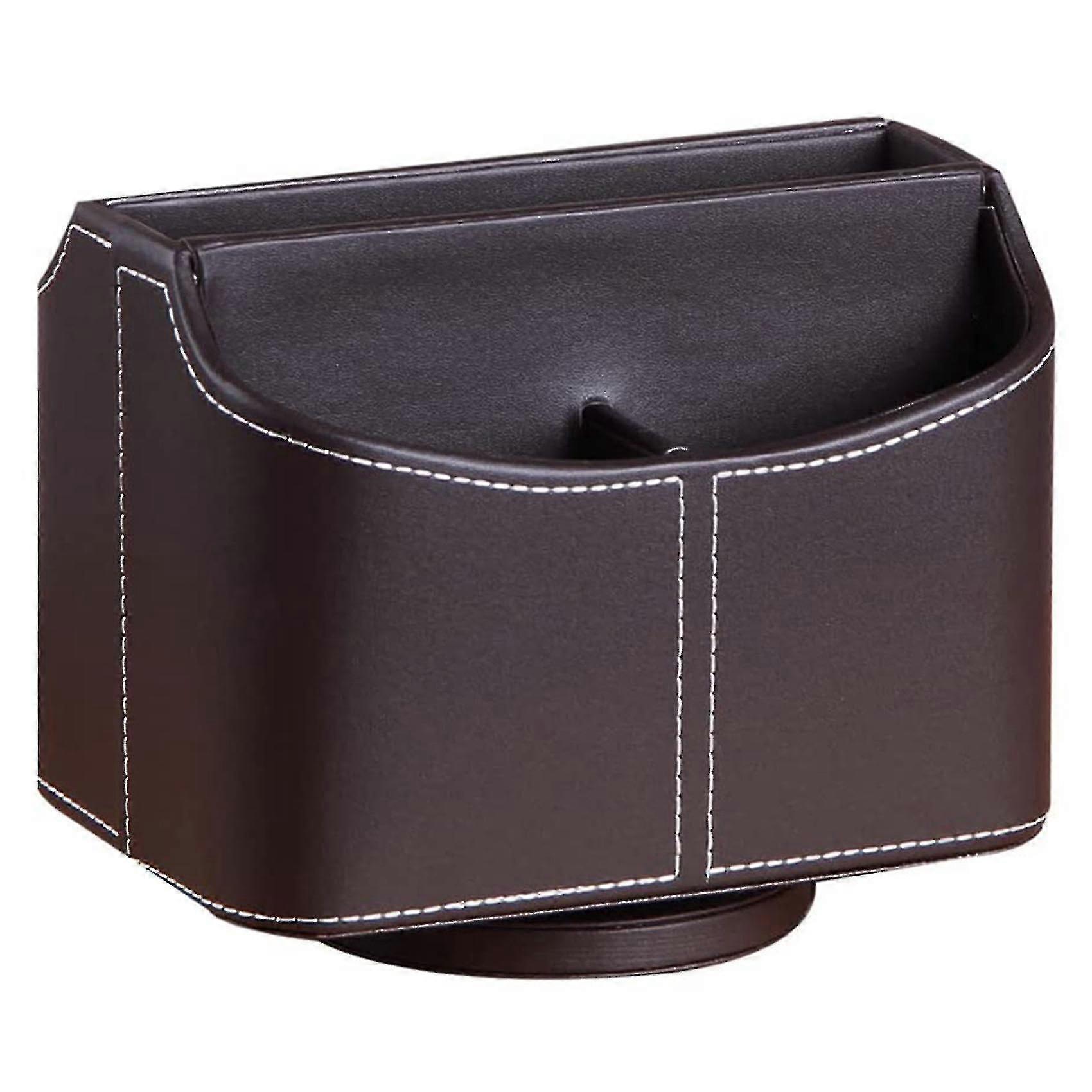 Pu Leather 360-degree Rotatable Remote Control/controller Storage Box