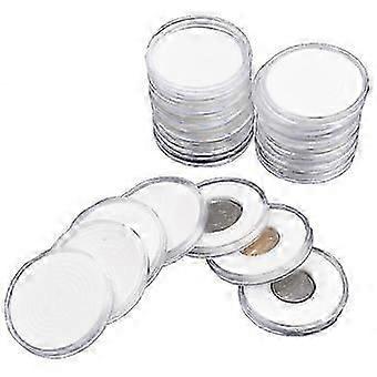 Clear Plastic Round Storage Boxes: 60 Pcs Coin Cases Capsules Holder