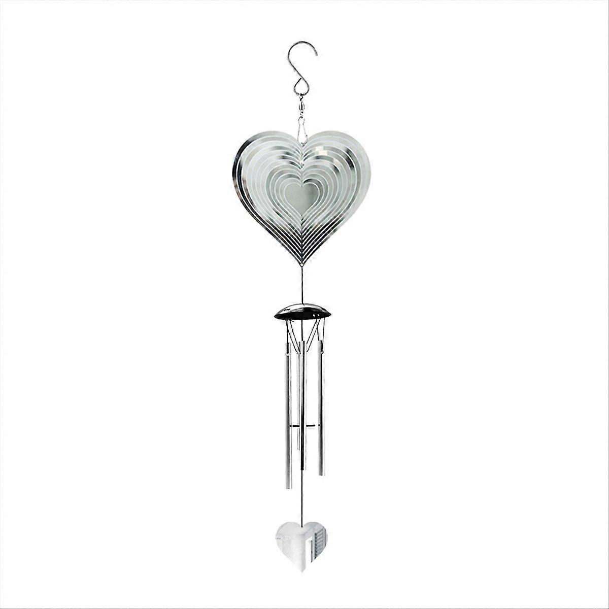Wind Chimes for Outside Chimes with 3D Wind Spinner Heart