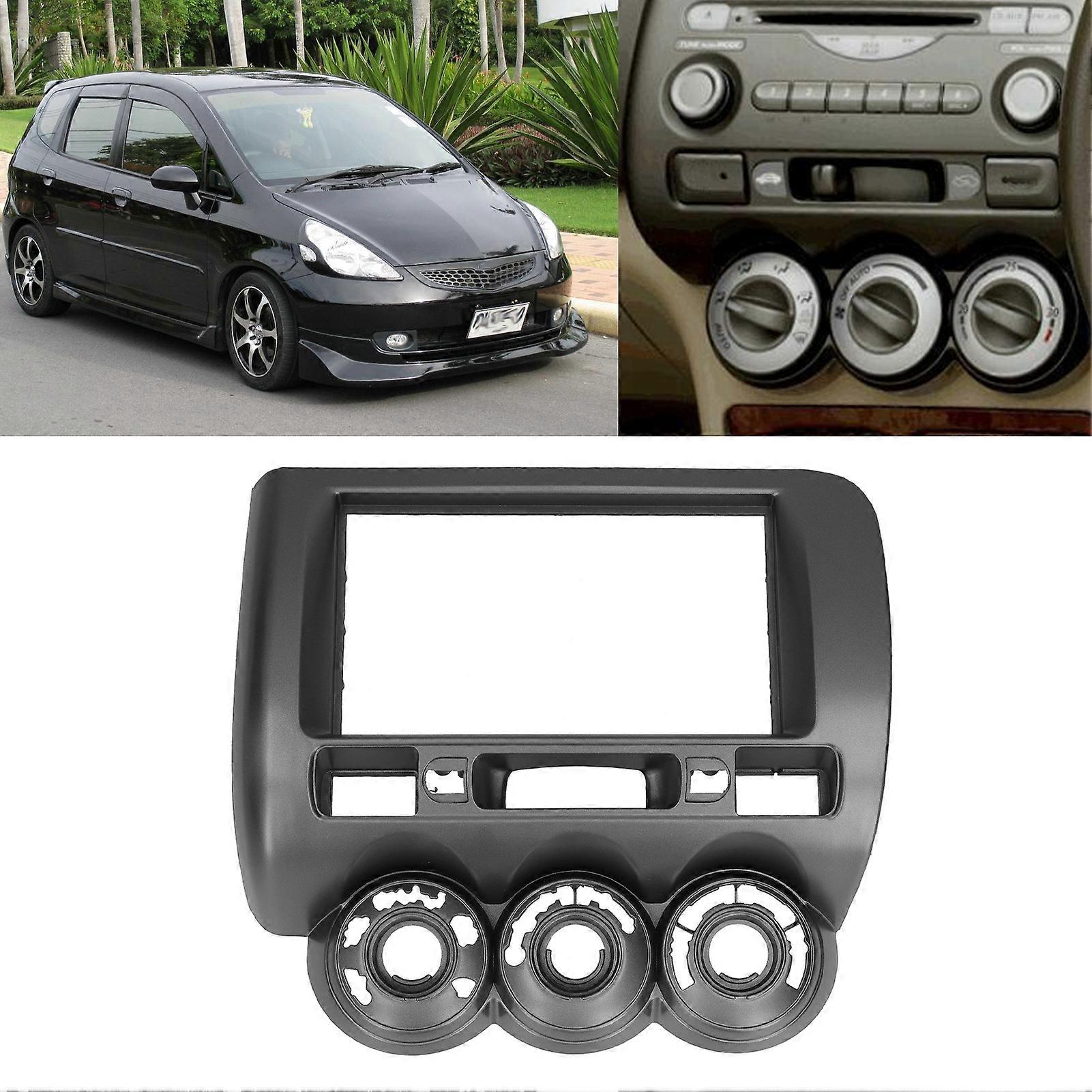 2Din Stereo Radio Fascia DVD Audio Navigation Frame for Honda Fit/Jazz 02-08 Manual AC RHD 
