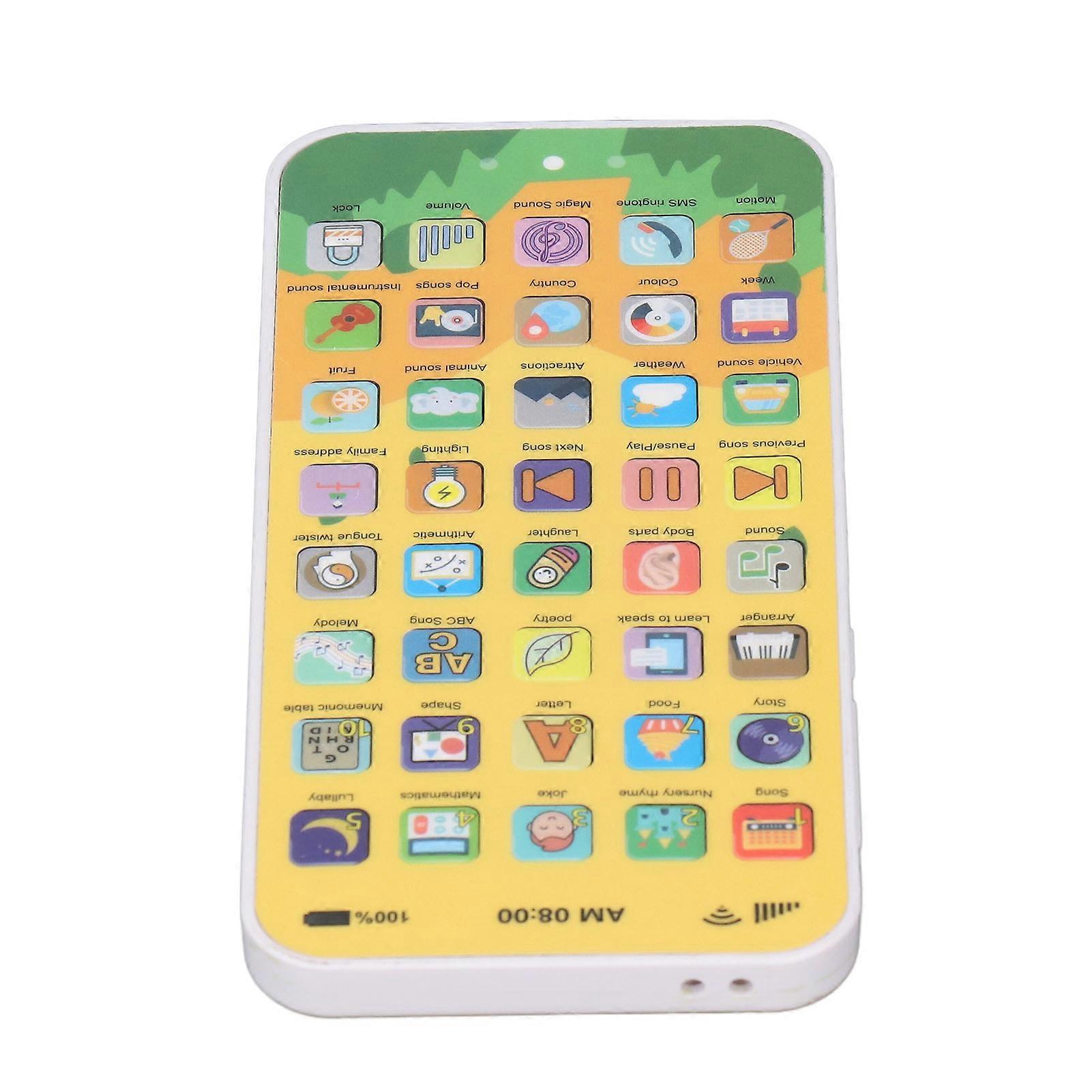 Touchscreen Early Education Phone 40 Buttons Multifunctional Rechargeable Simulated Baby Toy Phone Interactive Phone Toy for Children Deer 