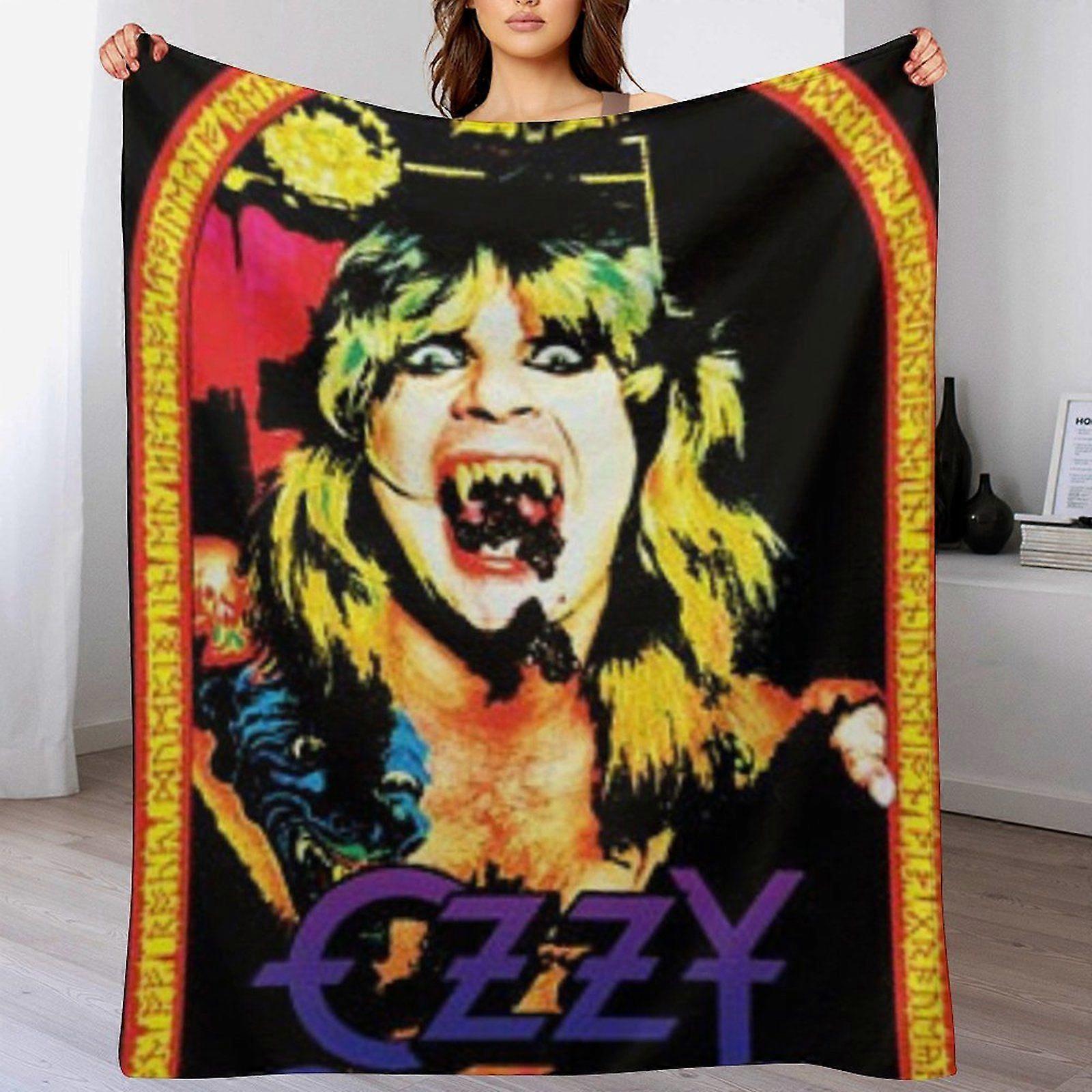 Ozzy osbourne Hypoallergenic Foldable Blanket for Sofa Bed Kids Lounge No Shedding Velvet Soft Touch