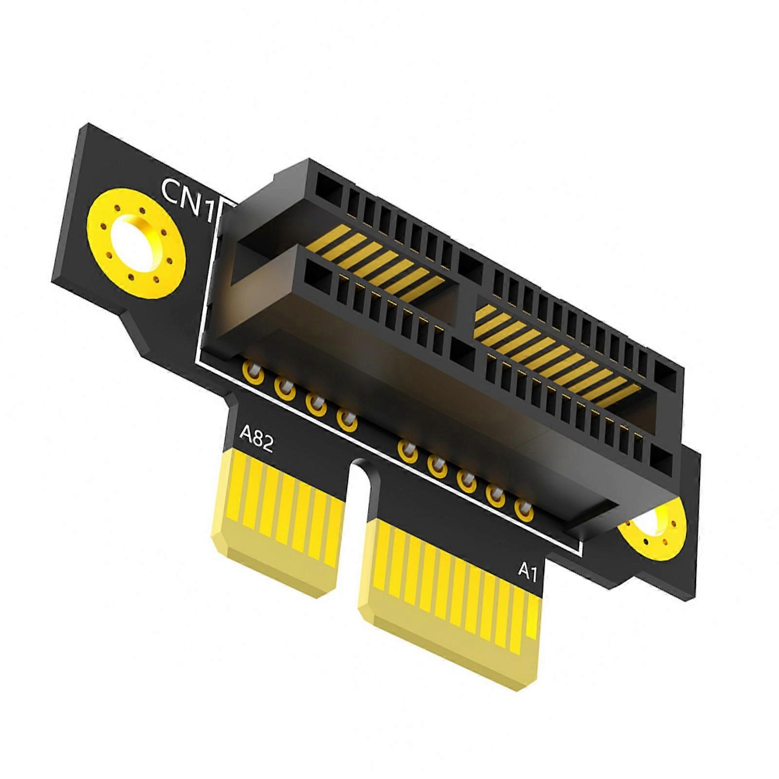 20mm PCIE 1X Risers Card 90 Degree Adapters Card PCIE Extenders Extension Card for 1U Small Computer Servers Case Multicolor