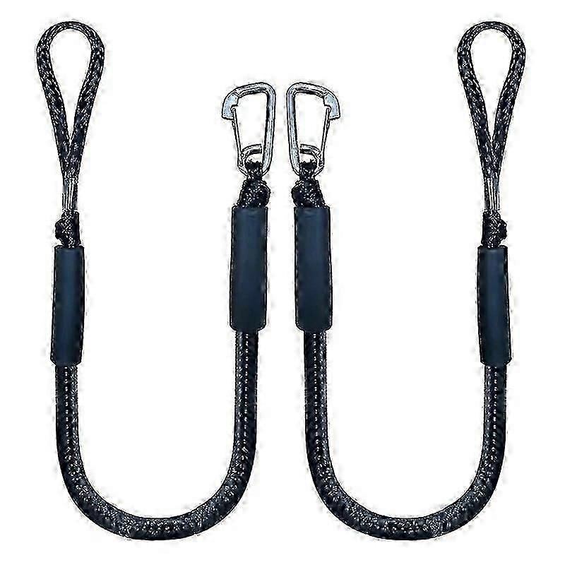 2pcs/set 4Ft Elastic Bungee Dock Line Mooring Ropes for Boat Kayak Canoe Power Boat