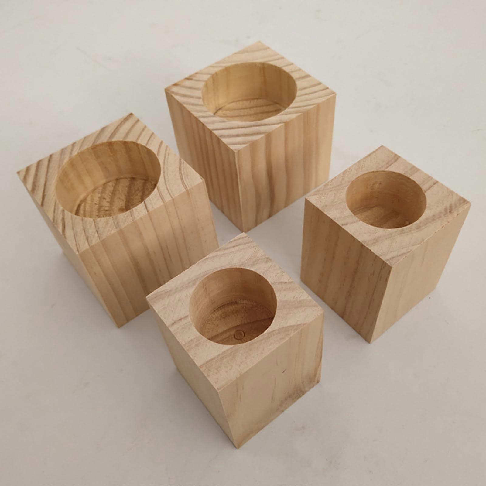 Furniture Riser Solid Wood Sofa Risers Heavy Duty 4 Pack Bed Leg Levelers Diameter 6.5cm Height 5cm